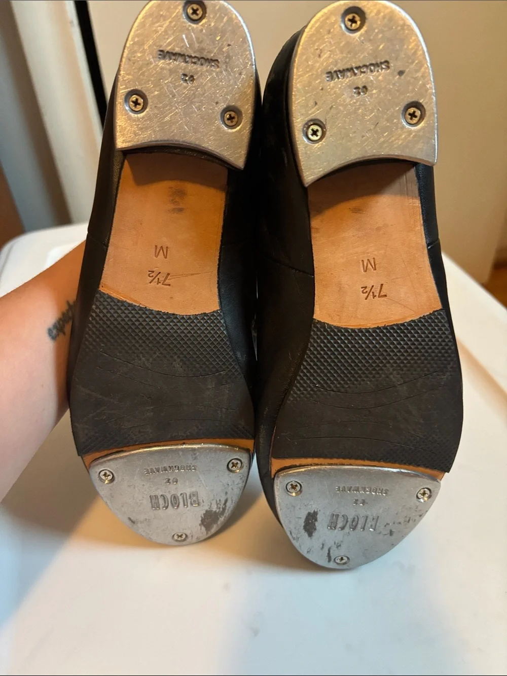 Bloch Shockwave Lace Up Leather Tap Shoes 7.5 Women’s